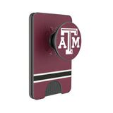 Texas A&M University Aggies Stripe PopSockets MagSafe-Compatible PopWallet+