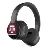 Texas A&M University Aggies Stripe Wireless Over-Ear BT Headphones With Case