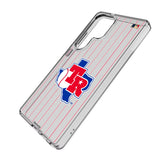 Texas Rangers 1981-1983 - Cooperstown Collection Pinstripe Clear Phone Case for Samsung Galaxy