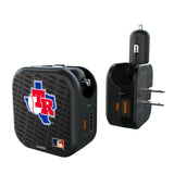 Texas Rangers 1981-1983 - Cooperstown Collection Text Backdrop 2 in 1 USB A/C Charger