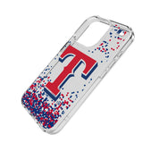 Texas Rangers Confetti Clear Phone Case for Apple iPhone