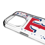 Texas Rangers Confetti Clear Phone Case for Apple iPhone