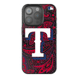 Texas Rangers Paisley Black Bling Phone Case for Apple iPhone