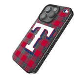 Texas Rangers Plaid Black Bling Phone Case for Apple iPhone