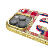 Texas Rangers Plaid Bling Phone Case for Apple iPhone