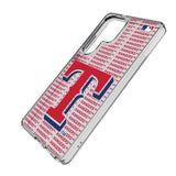 Texas Rangers Text Backdrop Clear Phone Case for Samsung Galaxy
