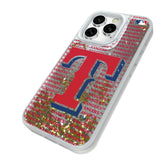 Texas Rangers Text Backdrop Glitter Phone Case for Apple iPhone