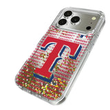 Texas Rangers Text Backdrop Glitter Phone Case for Apple iPhone
