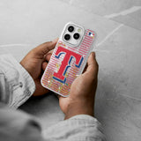 Texas Rangers Text Backdrop Glitter Phone Case for Apple iPhone
