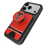 Texas Tech Red Raiders Personalized Endzone Solid PopSockets MagSafe-Compatible PopWallet+
