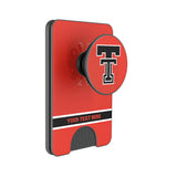 Texas Tech Red Raiders Personalized Endzone Solid PopSockets MagSafe-Compatible PopWallet+