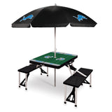 Detroit Lions - Picnic Table Portable Folding Table with Seats and Umbrella