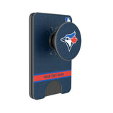 Toronto Blue Jays Personalized Endzone Solid PopSockets MagSafe-Compatible PopWallet+