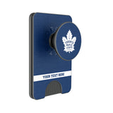 Toronto Maple Leafs Personalized Endzone Solid PopSockets MagSafe-Compatible PopWallet+