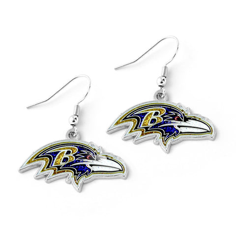 BALTIMORE RAVENS GLITTER DAZZLE EARRINGS