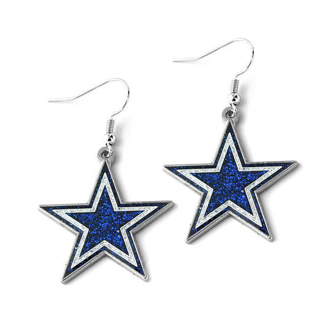 DALLAS COWBOYS GLITTER DAZZLE EARRINGS