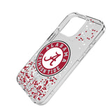 University of Alabama Crimson Tide Confetti Clear Phone Case for Apple iPhone