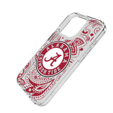 University of Alabama Crimson Tide Paisley Clear Phone Case for Apple iPhone