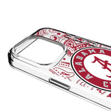 University of Alabama Crimson Tide Paisley Clear Phone Case for Apple iPhone