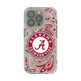 University of Alabama Crimson Tide Paisley Clear Phone Case for Apple iPhone