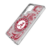 University of Alabama Crimson Tide Paisley Clear Phone Case for Samsung Galaxy