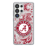 University of Alabama Crimson Tide Paisley Clear Phone Case for Samsung Galaxy