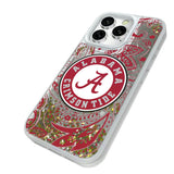 University of Alabama Crimson Tide Paisley Glitter Phone Case for Apple iPhone