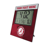 University of Alabama Crimson Tide Personalized Color Block Wall Clock