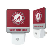 University of Alabama Crimson Tide Personalized Endzone Solid Night Light 2-Pack