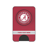 University of Alabama Crimson Tide Personalized Endzone Solid PopSockets MagSafe-Compatible PopWallet+