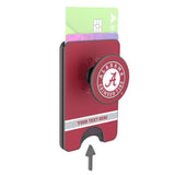 University of Alabama Crimson Tide Personalized Endzone Solid PopSockets MagSafe-Compatible PopWallet+