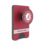 University of Alabama Crimson Tide Personalized Endzone Solid PopSockets MagSafe-Compatible PopWallet+