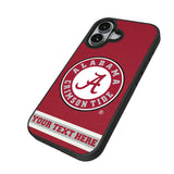 University of Alabama Crimson Tide Personalized Stripe Bump Phone Case for Apple iPhone