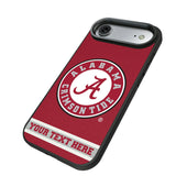 University of Alabama Crimson Tide Personalized Stripe Bump Phone Case for Apple iPhone