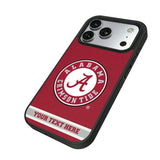 University of Alabama Crimson Tide Personalized Stripe Bump Phone Case for Apple iPhone