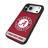 University of Alabama Crimson Tide Personalized Stripe Bump Phone Case for Apple iPhone