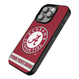 University of Alabama Crimson Tide Personalized Stripe Bump Phone Case for Apple iPhone