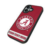 University of Alabama Crimson Tide Personalized Stripe Bump Phone Case for Apple iPhone
