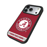 University of Alabama Crimson Tide Personalized Stripe Bump Phone Case for Apple iPhone