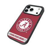 University of Alabama Crimson Tide Personalized Stripe Bump Phone Case for Apple iPhone