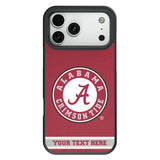 University of Alabama Crimson Tide Personalized Stripe Bump Phone Case for Apple iPhone
