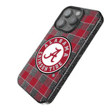 University of Alabama Crimson Tide Plaid Black Bling Phone Case for Apple iPhone