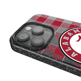 University of Alabama Crimson Tide Plaid Black Bling Phone Case for Apple iPhone