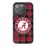University of Alabama Crimson Tide Plaid Black Bling Phone Case for Apple iPhone