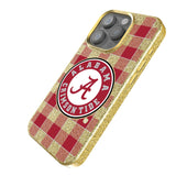 University of Alabama Crimson Tide Plaid Bling Phone Case for Apple iPhone