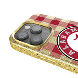 University of Alabama Crimson Tide Plaid Bling Phone Case for Apple iPhone