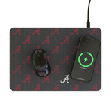 University of Alabama Crimson Tide Script A Fashion Pattern 15-Watt Wireless Charger and Mouse Pad