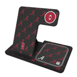 University of Alabama Crimson Tide Script A Fashion Pattern 3 in 1 Charging Station