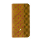 University of Alabama Crimson Tide Script A Fashion Pattern Folio Phone Case for Apple iPhone