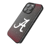 University of Alabama Crimson Tide Script A Linen Black Bling Phone Case for Apple iPhone
